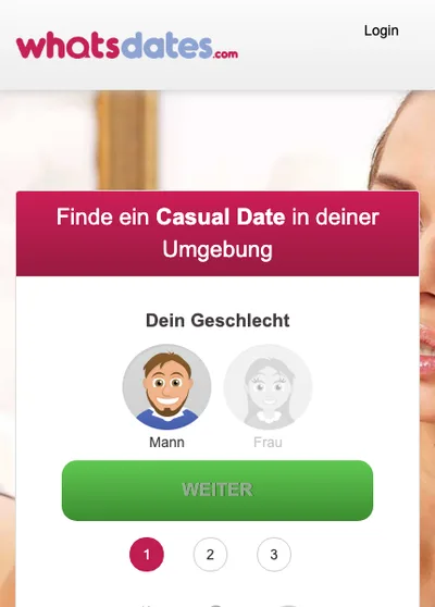 Startseite von WhatsDates.com